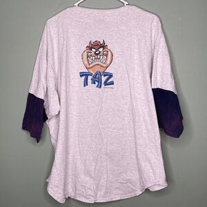 Vintage Signal Sport 1997 Taz Baseball Jersey Style T-shirt size XL